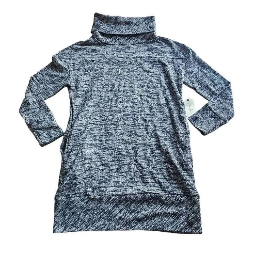 St johns bay womens Sz M heathered gray sweater dress side pockets